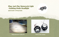 65W LED Motorcycle Headlight