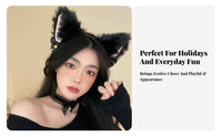 2 Pieces soft headpieces feline headpiece and jingle Collar Set Cute Design Costume Accessory Anime & design Hair Decoration universal size for Cosplayers, Party-Goers, Halloween, this seted Parties, Photo Shoots, Stage Performances