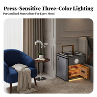 Anti-Theft Design Nightstand with Built-in Safe safety-lock Smart Nightstand Hidden Compartment Bedside Table Fingerprint entry for Homeowners, Adults, technology hobbyists
