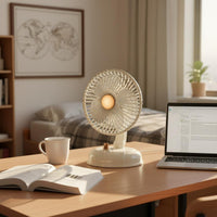 Retro Desktop Fan Automatic Oscillation USB Oscillating Fan for Office, Students