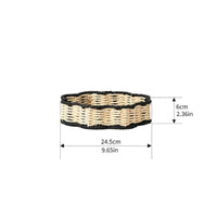 Two-Tone Paper Rope Tray Pastoral Design Desktop Organizer for Dresser