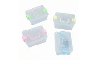 24 Pieces Transparent Mini Suitcase Storage Box Plastic Mini Suitcase Box Portable Luggage Container Lightweight for Collectors