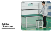 Anti Workbench Strong Load-Bearing Capacity Assembly Workbench with Light Thickened and Reinforced Heavy-Duty Work Table for Cleanroom, Factory