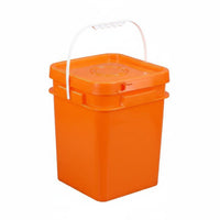 Square Bucket with Lid Versatile Use Square Bucket with Lid Fall Resistant Stackable Bin for Warehouse, Garage