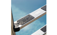 Pool Ladder with Curved Handrails Non-Slip Stainless Steel Pool Ladder Rust Resistant for Hotel Managers, in-Ground Pools