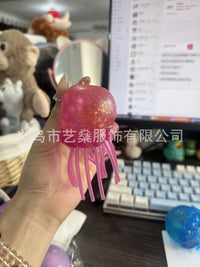 彩蛋果冻减压玩具八爪鱼捏捏仿真水滴水母挤压鸡蛋冰淇淋棒冰现货