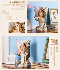 厂家现货欧式天使花瓶摆件创意客厅桌面装饰品树脂工艺品批发代理