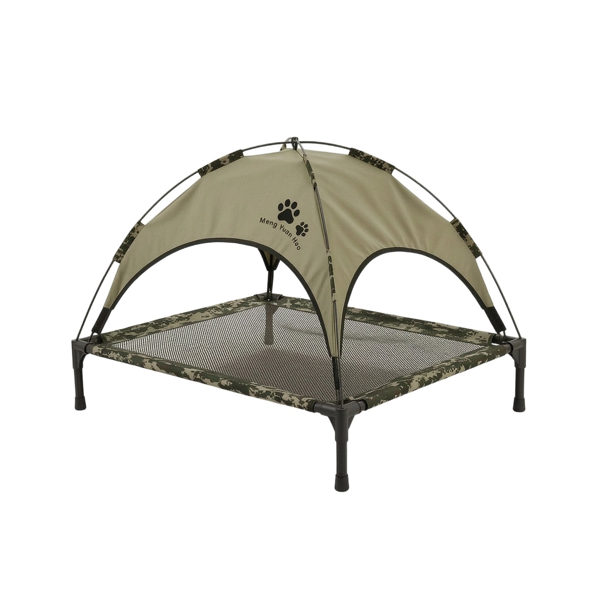 Shaded Pet Cot with Canopy Breathable Dog Bed with Sun Shade Tent Outdoor Raised Dog Bed with Canopy Portable for Pets, Cats, Dogs, Backyard, Camping