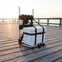 Aluminum Backpack Frame Pack Frame Lightweight Foldable Backpack Trolley for Fishermen