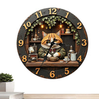 亚马逊新品Cat-Themed Retro Wall Clock猫咪主题复古挂钟