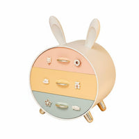3 Layer Desktop Drawer Cute Desktop Drawer Bunny Storage Box for Dorm Room, Bedroom