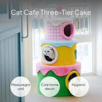 Cream Cake Cat Tower, Multi-Functional Cat Tree Condo