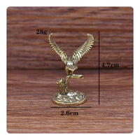 Detailed Craftsmanship Brass Owl Figurine Creative Design Vintage Brass Owl Long-Lasting Antique Metal Bird Ornament Tarnish Resistant for Collectors, Desktop, Study Room, Office, Bookshelf