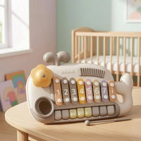 Numbered Strips Sea creatureShaped Music Toy 8-Note Kids Piano Drum Toy Handheld Mallet Kids Percussion Set Colorful