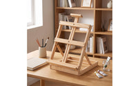 Desktop Easel with Adjustable Support Tabletop Foldable Wooden Easel Portable for Beginners