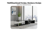 Minimalist Design Sofa and Coffee Table Set Small Space accommodating Reception Seating Business design Lounge Furniture Sturdy Frame for Interior Designers, Office Managers, homeowners, Waiting Room, Lobby