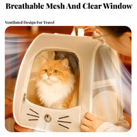 Large Capacity Cat Carrier Backpack Lightweight Cat Backpack Carrier Structured Design for Travelers, Hikers, Outdoor, Vet Visits, Camping