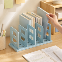 HIPS Bookends, 4 Piece Shelf Bookend for Dorm Office Apartment, Clean Contemporary Desk Bookends, 348x150x140mm, Assembly Required