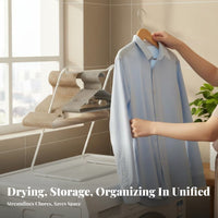 Adjustable over-the-Railing Airer Space-Saving Hanging Rack multipurpose Use