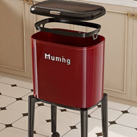 Lid Trash Can with Wheels Handseffortless Household Storage Easy to Clean