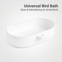 Bird Bath Cage Hanging Bathtub for Small Birds, Pet Bird Bath Box, Decorative Po #variant:White
