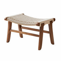 Woven Rope Footrest Nordic Design Footstool Multi-Functional for Balcony, Adults