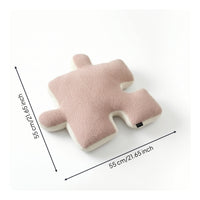 Puzzle Cushion Textured Puzzle Piece Pillow Cozy Back Cushion for Sofa, Dorm Room