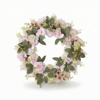 Carnation Wreath Holiday Artificial Floral Wreath Lifelike for Front Entrance