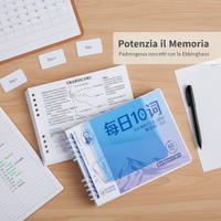Ebbinghaus Forgetting Curve English Word Memory Notebook for Students, Portable Vocabulary Learning Aid