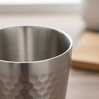 Hammered Stainless Steel Mug Matte Finish Double Wall Insulated Mug