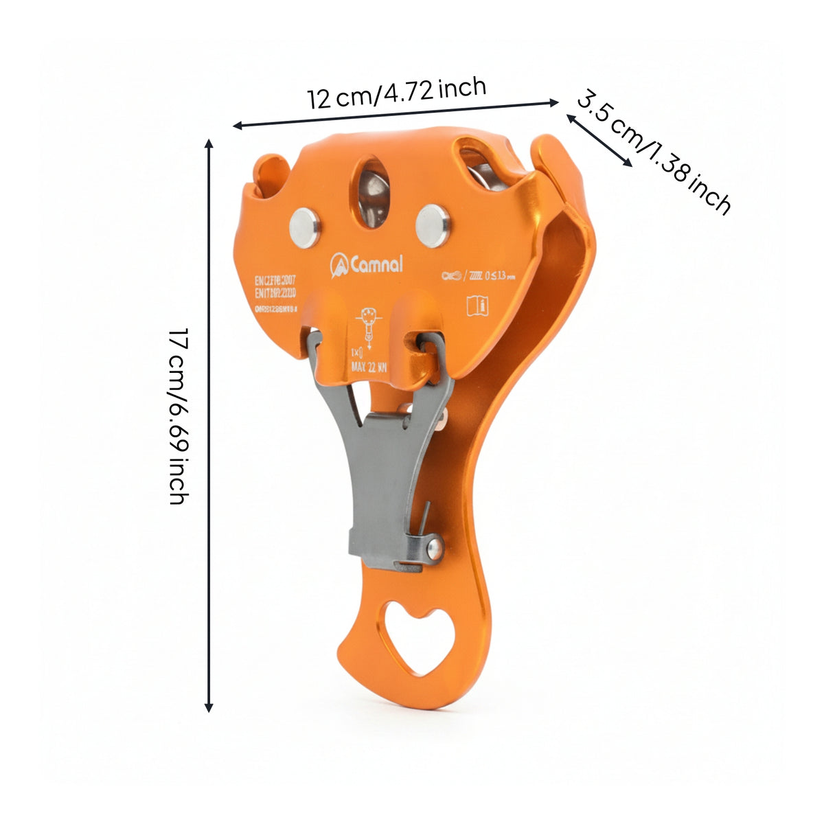 22 K and N High Strength Aerial Traverse Pulley Double-Groove Pulley Portable Compact Climbing Gear