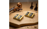 Metal Violin Peg Reamer Gold-Colored Violin Peg Repair Tool Clamping Plates Screw-Secured for Luthiers