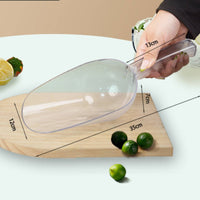 Clear Dry Goods Utensil Versatile Multipurpose Dry Goods Ladle Flat Bottom Design Heavy Duty Ice for Pantry, Supermarket, Restaurant