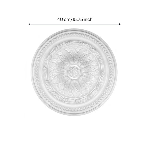 Round Ceiling Medallion European Design Aesthetic Home Decor Lightweight PU