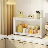 2-Tier Countertop beveragewareboard Multifunctional 2-Tier Display Shelf Transparent View