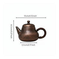Handmade Copper Teapot Uncoated Interior Traditional Brew Pot