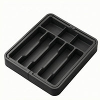 Expandable Drawer Organizer Black Cutlery Tray Space Saving