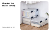 Latching Underbed Box Moistureresistant Storage Container safe for Adults