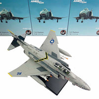1/100 F-4 Phantom Pirate Flag Independence F4C Fighter Military Alloy Aircraft Model Simulation Ornament