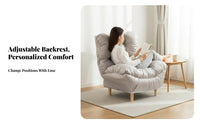 Upholstered Armchair airyLike Comfort Tufted Reclining Armchair Heavily Paddinged Versatile Use for Adults, Students, Balcony