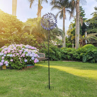 Colorful Garden Wind Rotating Design Iron Rotating Garden Ornament Decor Outdoor