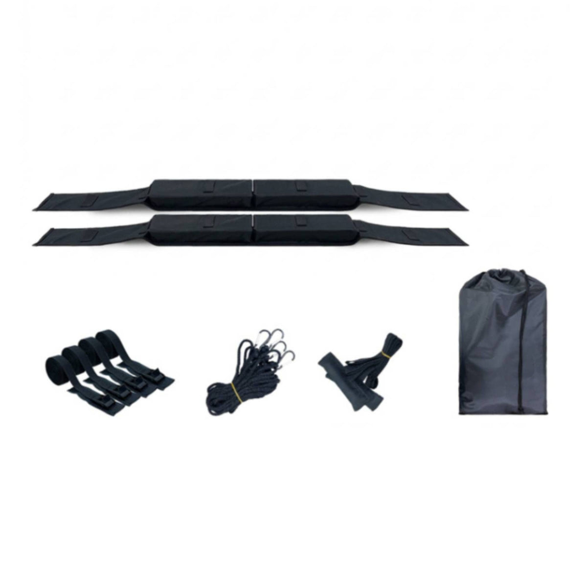 2 Pieces Non-Slip Roof Rack Pads Padded Soft Roof Rack with Straps Easy to Install Universal for Travelers, Outdoor Enthusiasts, Road Trips