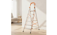 Folding Step Ladder Foldable Household Ladder Anti-Slip Step Stool with Handrail for Homeowners, Kitchen, Garage, Closet