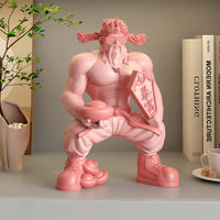 Muscular God of Wealth Desktop Ornament for Housewarming or Business Opening Gift