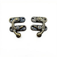 Hasp Lock, Vintage Bronze Clasp, Jewelry Box Latch, Decorative Hardware for Wooden Case, Cabinet, Organizer