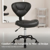 Adjustable Swivel Stool with Backrest Cushioned Seat for Salon Technicians