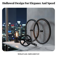 144 BCD Crankset Aluminum Alloy Fixed Gear Crankset Lightweight Track Bike Chainset for Biking Hobbyists, Everyday Cyclist S, Velodrome, Commuting