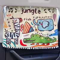 Retractable car sunshade with suction