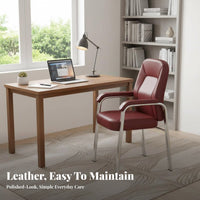 Fixed-Leg Conference Chair Sturdy Frame Seating Furniture Ergonomic Design