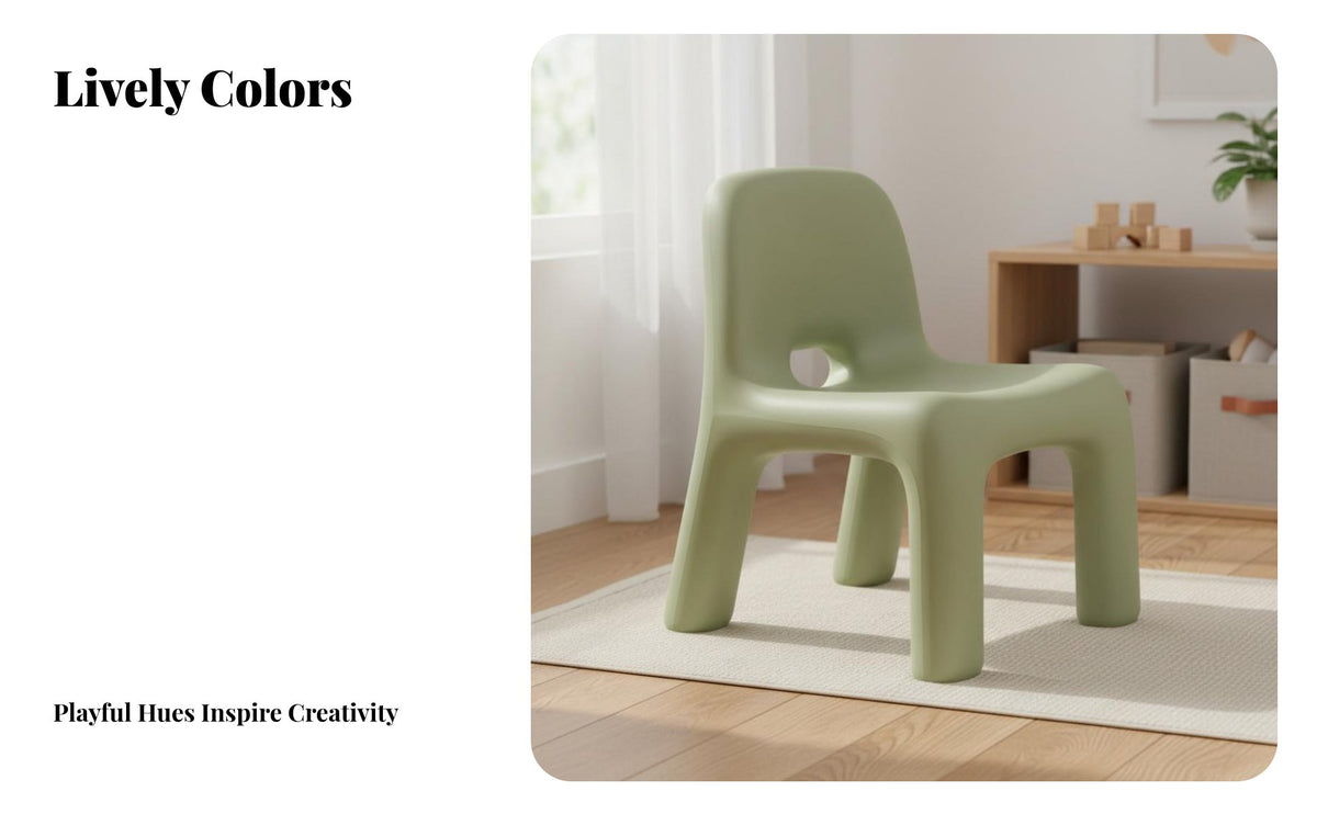 And Odorless Kids Backrest Chair Rounded Corners Toddler Chair Easy to Clean Small children's Stool Ergonomic Design for Toddlers, Preschoolers, Parents, Kindergarten, Playroom, Daycare Center, Preschool